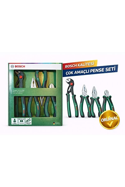 Bosch Pratik 4’lü Pense Seti, Çok Amaçlı ve Dayanıklı El Aletleri