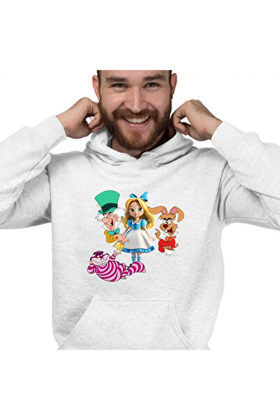 OEM Men's Hoodie Alice in Wonderland Mad Hatter March Hare