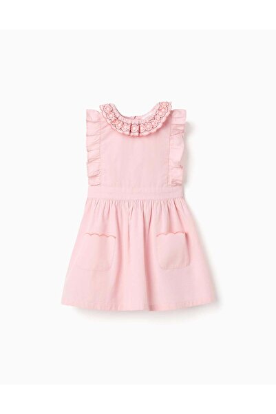 Ziddy Ss Dress Embroidery, Light Pink, 6/9M