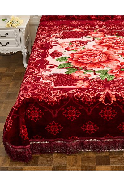 genric Premium Opulent Floral Velvet Bedding Set of 3 Bedspread 2pcs Pillow case All Season Bedding Set