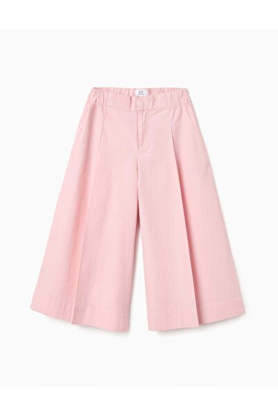 Ziddy بنطال واسع من قماش بوبلين ، لون وردي فاتح، مقاس 9/10