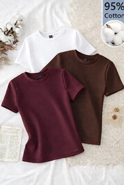 ÖZ PAMUK ΒΑΜΒΑΚΙ Με απαλή υφή, άνετο, ίσια γραμμή, ΚΟΝΤΟΜΑΝΙΚΟ, 3 ΤΕΜΑΧΙΑ, ΜΠ...