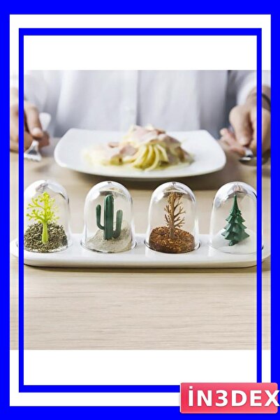 İN3DEX Seasonal Themed Spice Rack Set with Globe Design