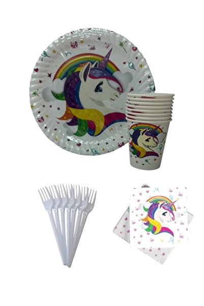 CAVAŞ sun hat Magic Rainbow Unicorn pentru 8 persoane - Pachet economic de 4 ...