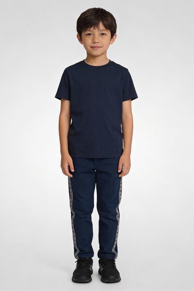 U.S. Polo Assn. Kids Boy Stretchable Brand Logo Jeans, Blue