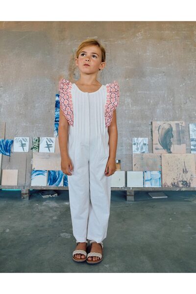 Ziddy Overall Ruffle, Light Beige, 9/10