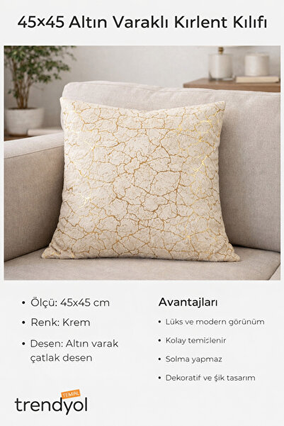 Tekstilsa Velvet Cream Silver Metallic Throw Pillow Cover Gilded Woven Decora...