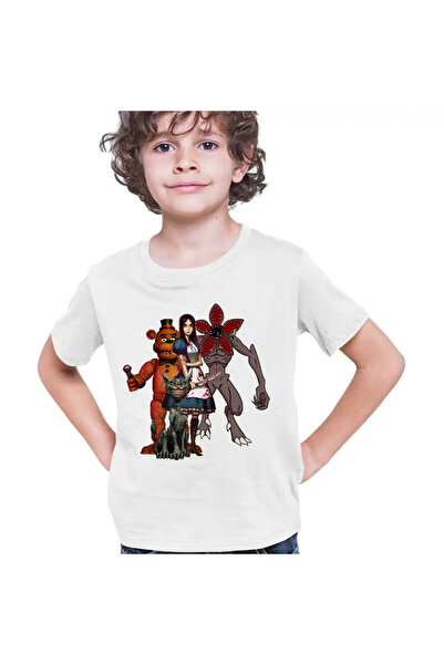 OEM Παιδικό Αγόρι T-shirt Alice Fnaf Stranger Things Horror Madness