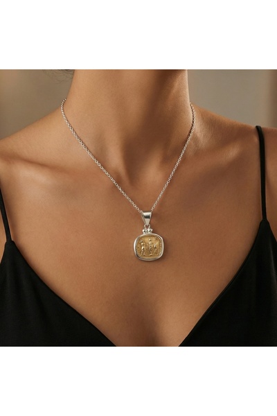 makeitbylove Sultan El Yapımı Antik Bronz Sikke Kolye, Tarih ve Miras Sembolü...