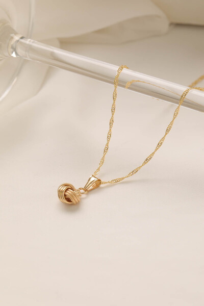 Kado Kuyumculuk 14 Ayar Altın İtalyan Düğüm Kolye Ucu