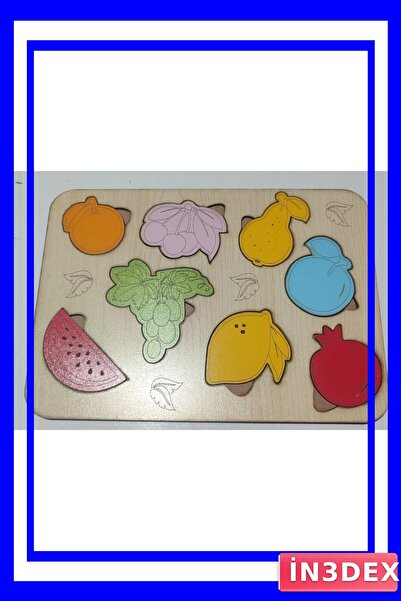 İN3DEX لعبة ألغاز خشبية على شكل فواكه