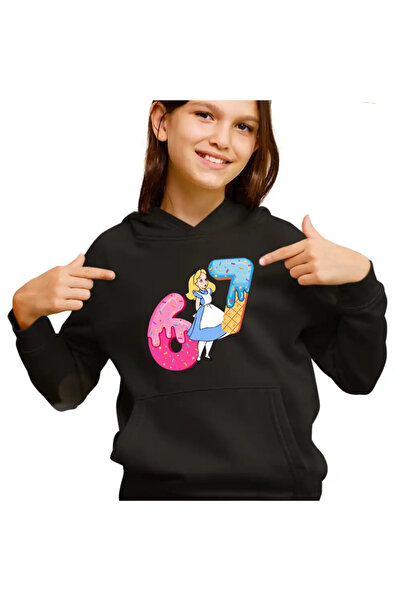 OEM Hanorac Copii Fete Alice Tara Minunilor Six Seven Sase Sapte 67