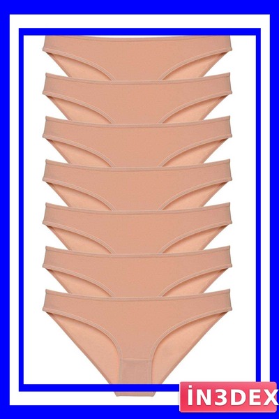 İN3DEX Lycra Women's Slip Panties Set 7 Pieces Economic Package