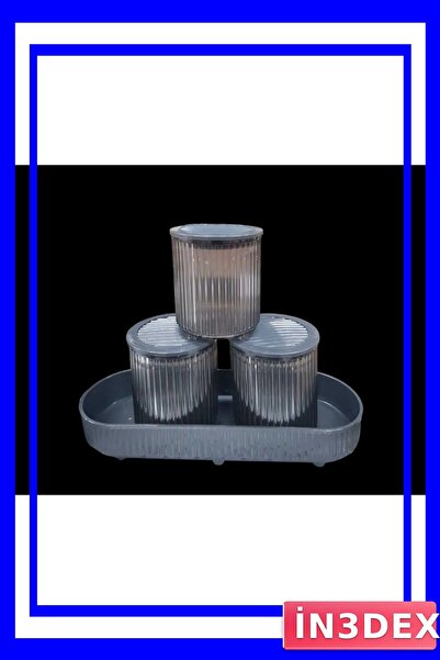 İN3DEX طقم توابل للمطبخ مكون من 4 قطع بسعة كبيرة