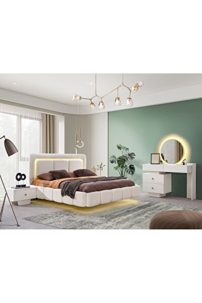 AYDINEV BARCELONA MDF BAZALI KARYOLA VE BAŞLIK