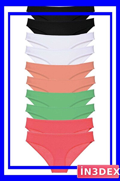 İN3DEX Lycra Women's Slip Panties Set of 10 Economical Package