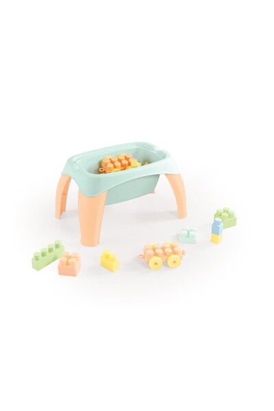 lowell home 5211 TOY ACTIVITY PLAY TABLE 30 PIECES MEGA BLOCKS