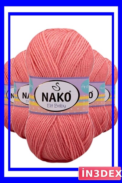 İN3DEX Non-Pilling Baby Wool Knitting Yarn 5-Piece Pack