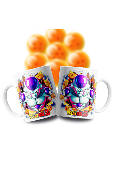 Velorina Dragon Ball Z Themed Porcelain Mug – Colorful Anime Print, Tea & Cof...