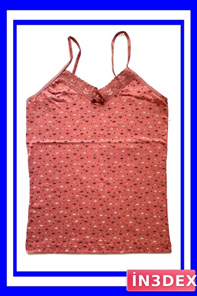 İN3DEX Lace-Trimmed Printed Cotton Undershirt with Straps and Patterned Under...