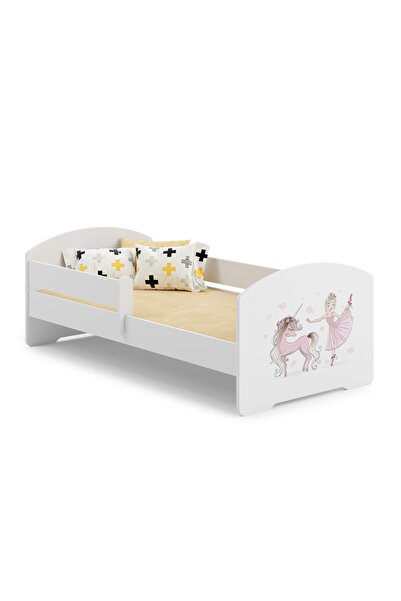 Other Pat pentru copii LUK 160x60 cu balustradă - Fetiță cu unicorn
