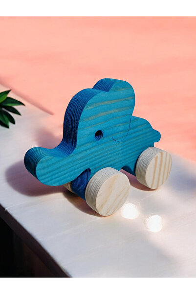 websunday Wooden Toy Elephant Natural Handmade Toy