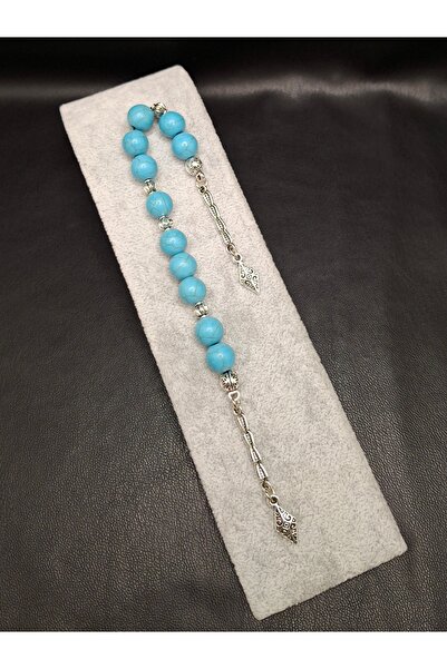 Han Ticarethane Special Model 11-Piece Turquoise Natural Stone Zaza Prayer Beads