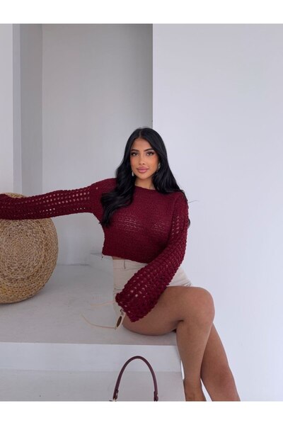 Cistern İstanbul Women's Openwork Sleeve Detailed Blouse