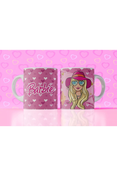 Velorina Barbie Themed Printed Mug – Porcelain, Colorful Pattern, Girl's & Gi...
