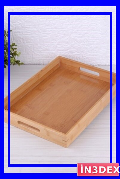 İN3DEX Bamboo Tray 40X30 cm Natural Material