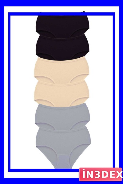 İN3DEX High Waist Bato Panties for Women 6 Pack