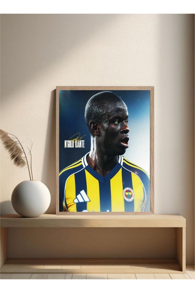 MOR TABLO N'Golo Kante Doğal Ahşap Çerçeveli Dekoratif Tablo