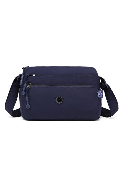 Hüvendo Smart Bags Navy Blue Women's Shoulder Bag Lightweight Fabric Multi-Po...