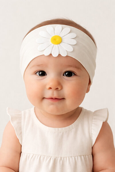 ÖZKARDEŞLER BABY Baby Bandana with Daisies