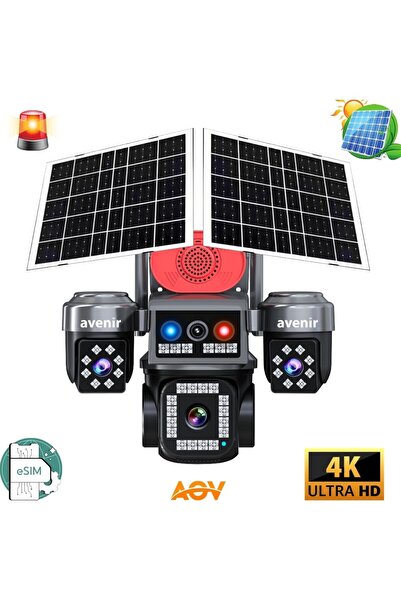 Midcom HiEasy APP 4 Kamera 12MP 4K AOV eSİM 4G Gece Renkli Görüş İnsan Takibi...