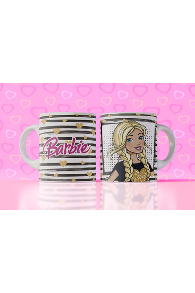 Velorina Barbie Themed Printed Mug – Porcelain, Colorful Pattern, Girl's & Gi...