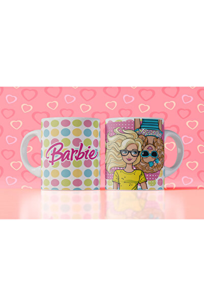 Velorina Barbie Themed Printed Mug – Porcelain, Colorful Pattern, Girl's & Gi...