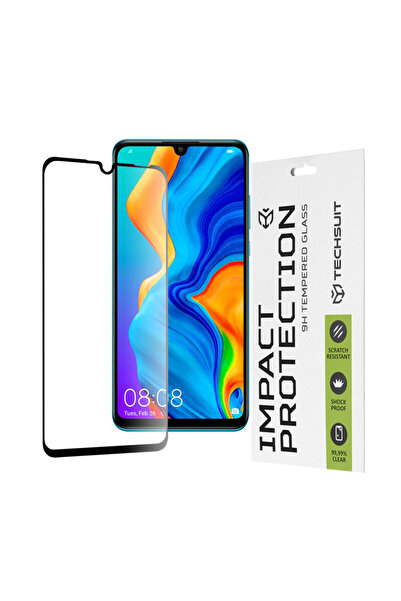 Techsuit 111D Full Glue Full Cover Glass Film for Huawei P30 Lite, Black