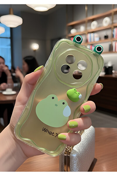 TechTrove حافظة هاتف مموجة بتصميم ضفدع أخضر لطيف ثلاثي الأبعاد متوافقة مع هات...