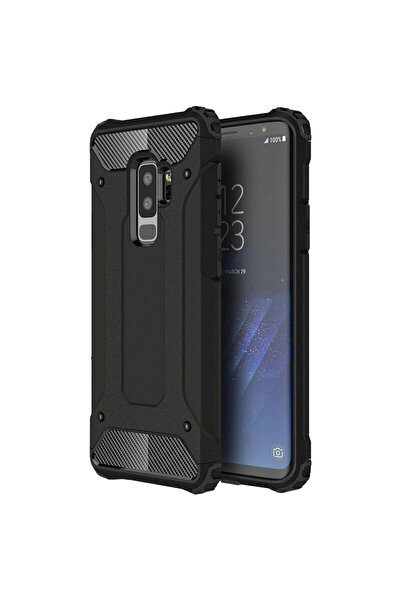 Techsuit Samsung Galaxy S9 Plus Hybrid Armor Case, Black