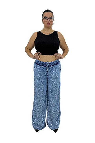 carmito Plus Size Tencel Elastic High Waist Loose Stone-Washed Wide Leg Women...