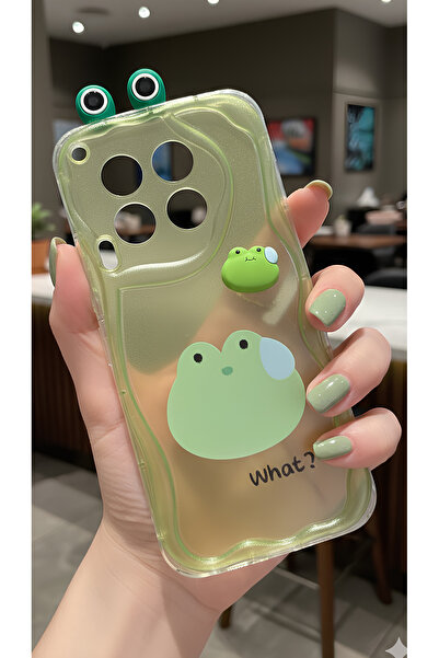 TechTrove 3D Glasses Cute Green Frog Design Wavy Phone Case Compatible with T...