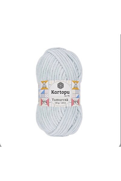 Kartopu yumurcak kadife ip örgü ipi (5 adet) no 919 açık gri
