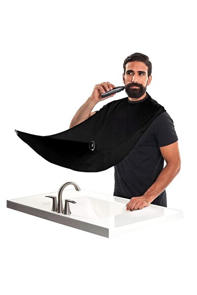 MACVI Pelerină neagră impermeabil pentru frizerie, 100x70cm, cu ventuze, care...