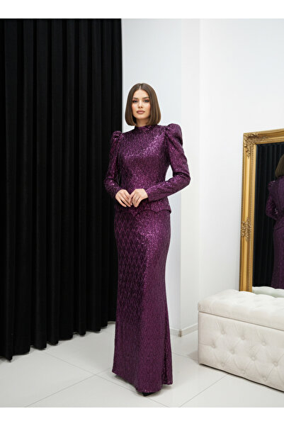 YuSeM Çağla Abiye Mor