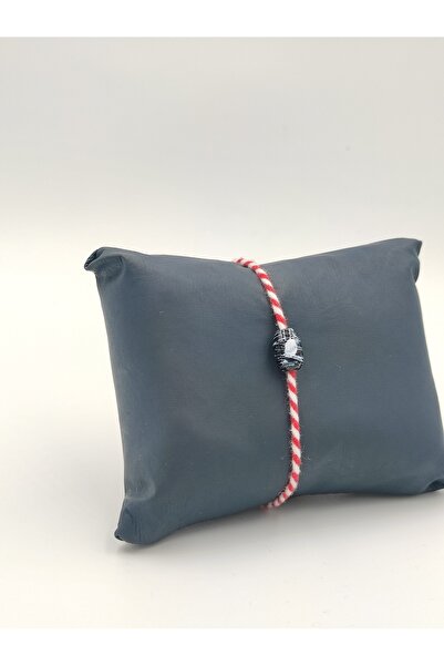 ALTUNTAŞ Obseidian Stone Marteni̇çka Adjustable Bracelet