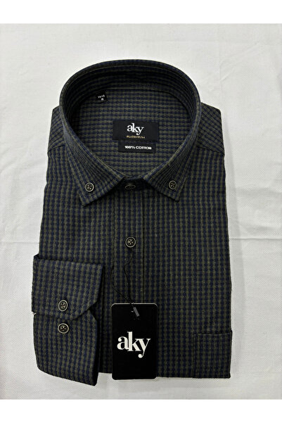Aky Kışlık Klasik Yaka Regular Fit Erkek Gömlek