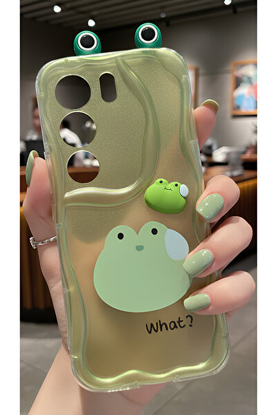 TechTrove حافظة هاتف مموجة بتصميم ضفدع أخضر لطيف ثلاثي الأبعاد متوافقة مع هات...