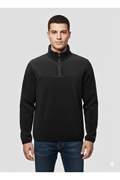 pour la riviere Winter Half Zipper Men's Fleece Sweatshirt