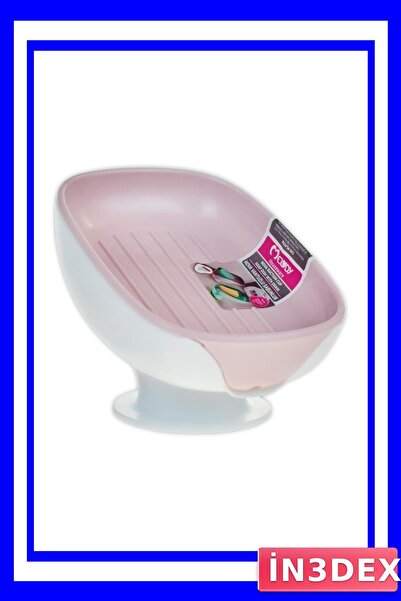 İN3DEX طقم حامل صابون وحامل إسفنج للحائط مع ممصات تثبيت